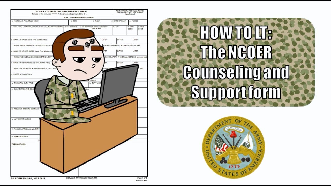 How to LT- The NCOER Counseling and Support Form