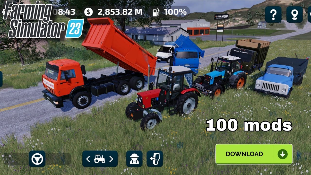 Fs23 mods - 6x4 Tipper Truck , Minsk Tractor Works mods 100 