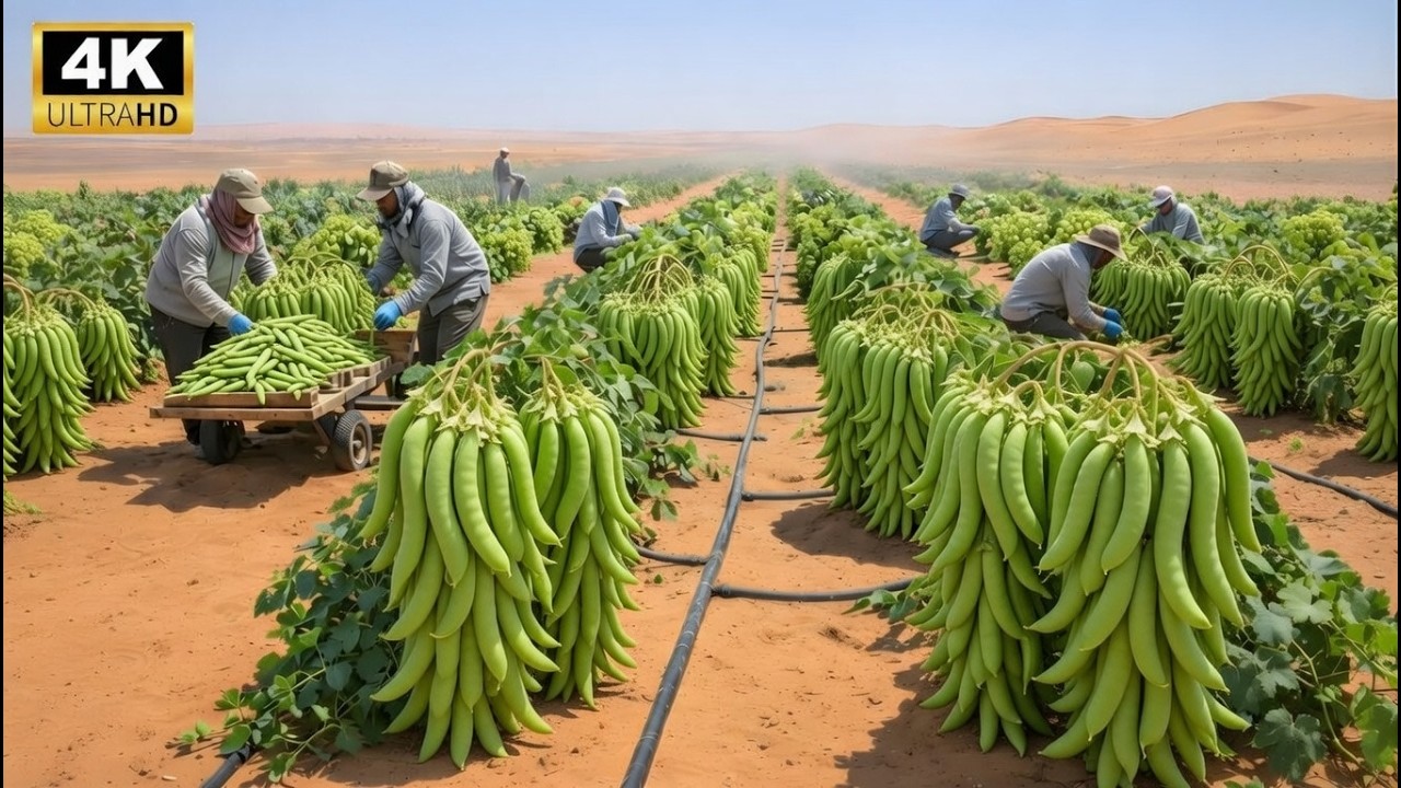Unbelievable! How Desert-Grown Beans Are Turned into Industrial Canned Food (Full Process)