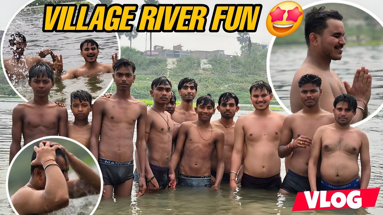 Gaon Ki Nadi Mein Aaj Ho Gayi Full Masti! 🌊🤪 @delhitevicky 