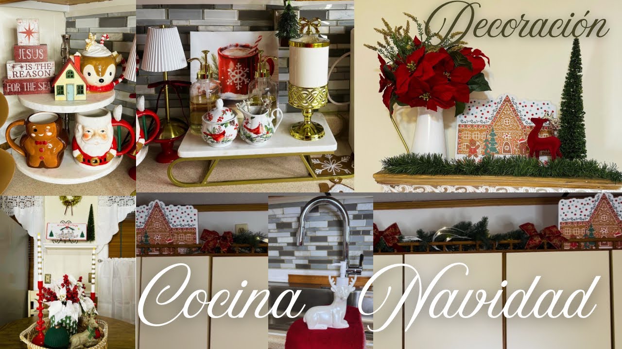 Decoración🎄Navidad COCINA y ESTACIÓN del CAFÉ /Christmas decor 2025/