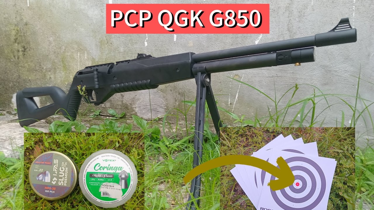 PCP QGK G850 - primeiras impressões/agrupamento na mira aberta