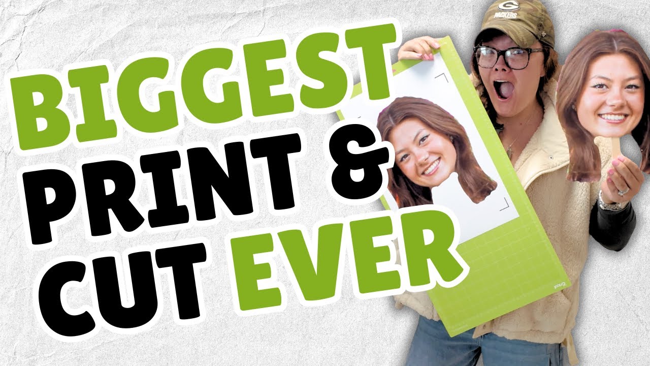 HUGE 11x17 Print Then Cut on Cricut Maker 4 (Perfect Graduation Fan Heads!)