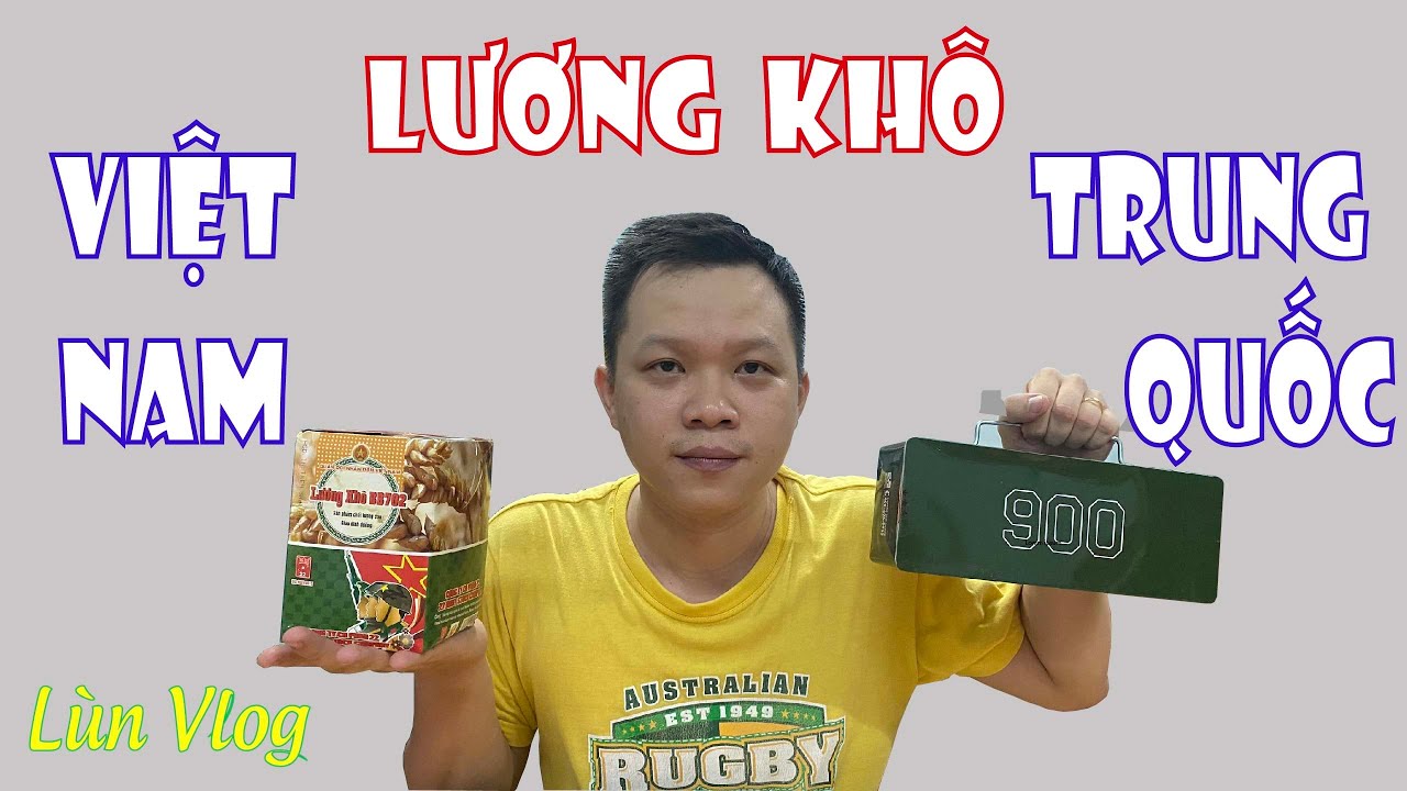 Lùn Vlog - Lần Đầu Ăn Thử Lương Khô Quân Đội Việt Nam Và Trung Quốc.