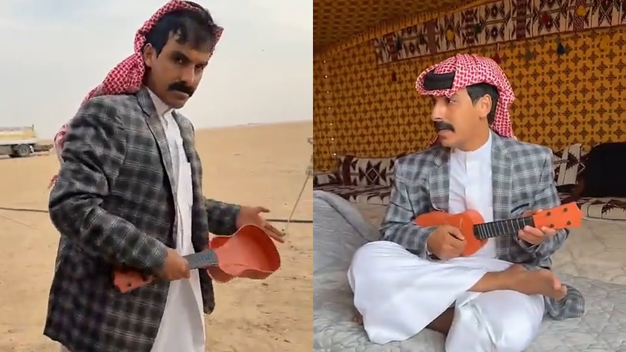 عبدالعزيز فاجأهم بمواهبه وبالنهاية كسر العود 😂 #فراج_قزيع_السهلي سنابات فراج قزيع السهلي