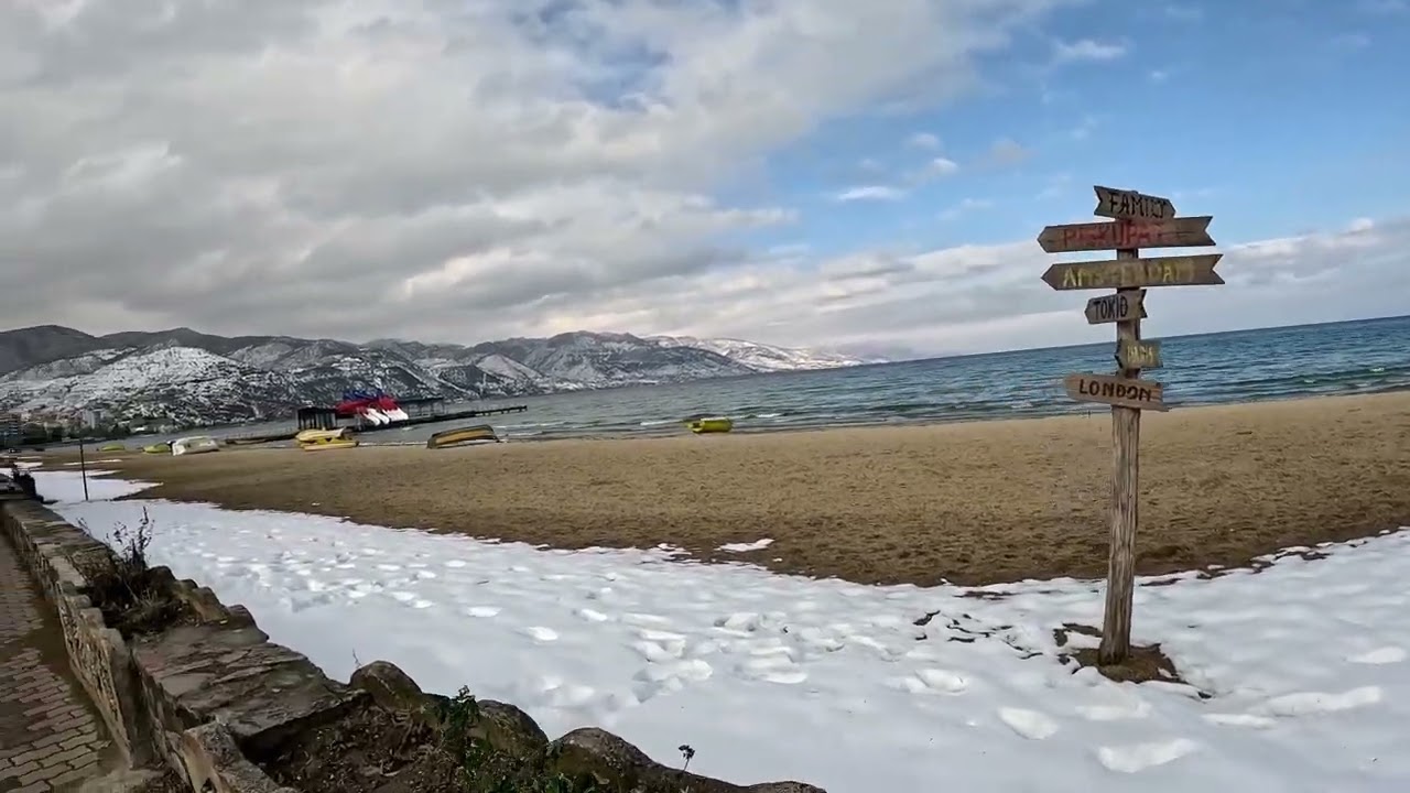 Grocery cost, And a beach walk . Pogradec Albania