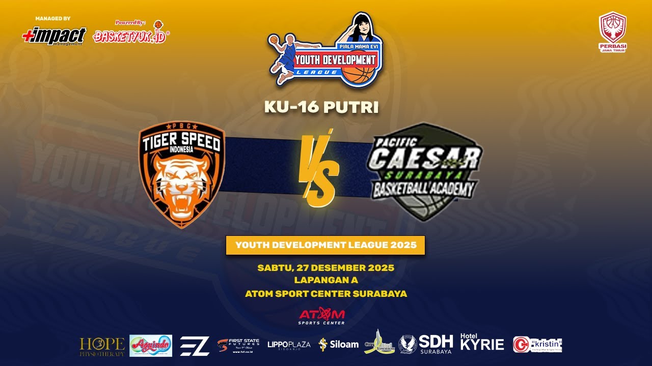 Lap A [YDL - KU 16 Putri] Tiger Speed vs Pacific Blacklanners