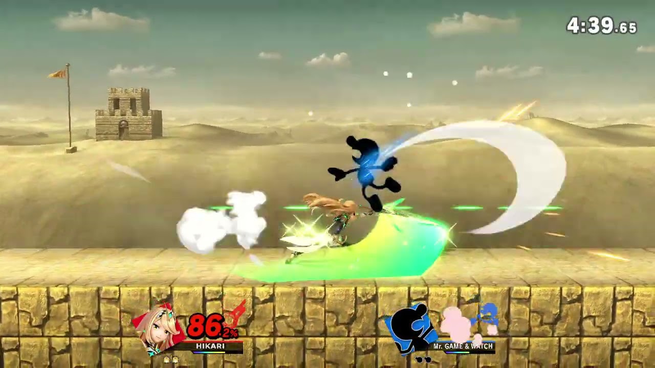 スマブラSP　オンライン対戦　ホムラvsMrゲーム＆ウォッチ