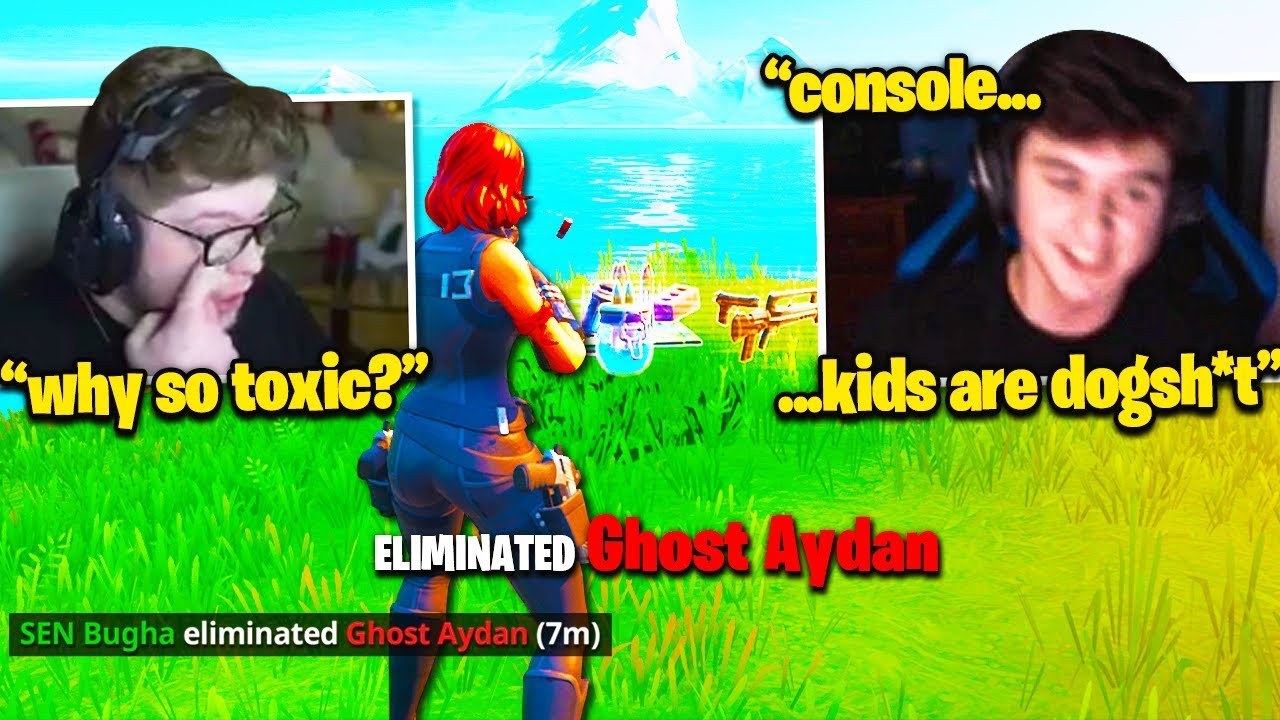 BUGHA *FULL TOXIC* after DESTROYING Ghost Aydan! (ROASTS CONTROLLER PLAYERS) Fortnite