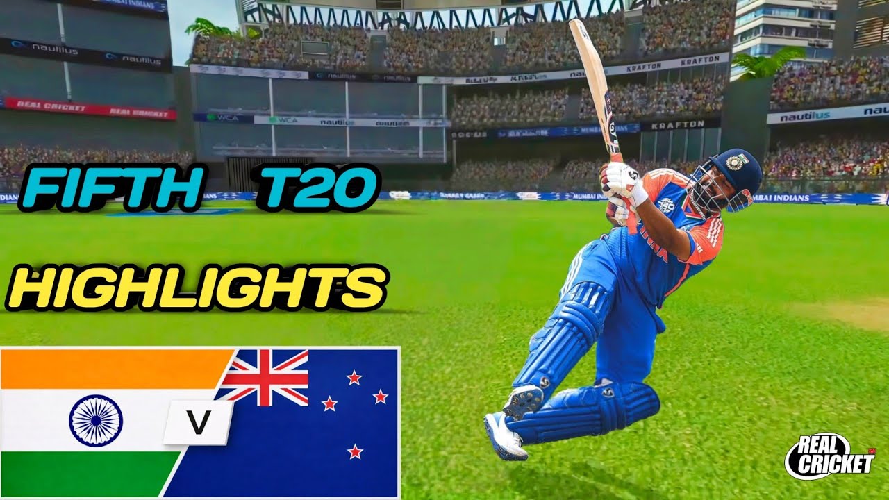 India vs New Zealand 5th T20 Match 2026 IND vs NZ Real Cricket Gameplay #realcricket