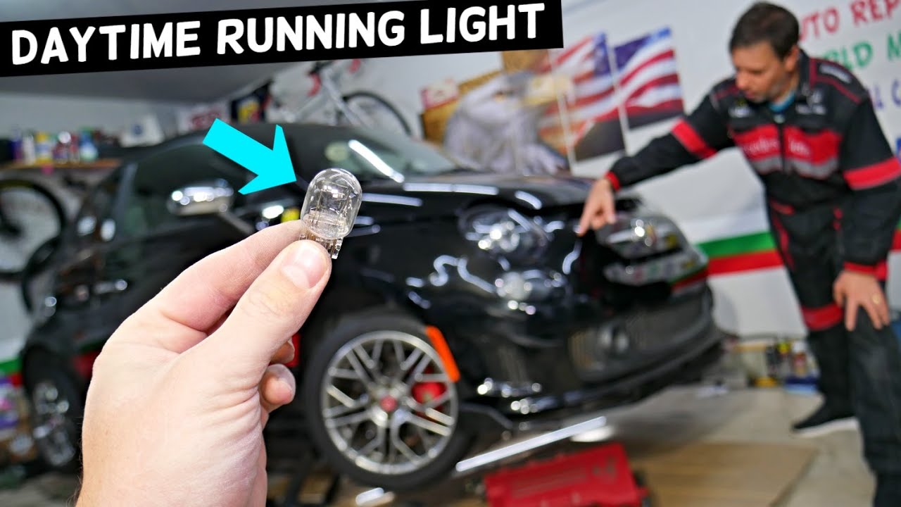 Замена передних дневных ходовых огней FIAT 500, снятие, FIAT 500 ABARTH TURBO