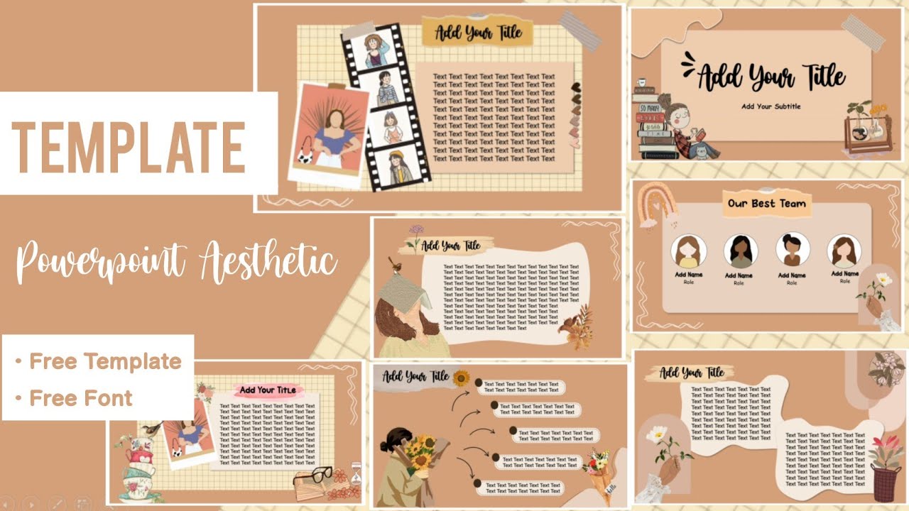 PART #6 | AESTHETIC PPT | TEMPLATE PPT AESTHETIC | FREE TEMPLATE DAN FONT | FREE DOWNLOAD PPT