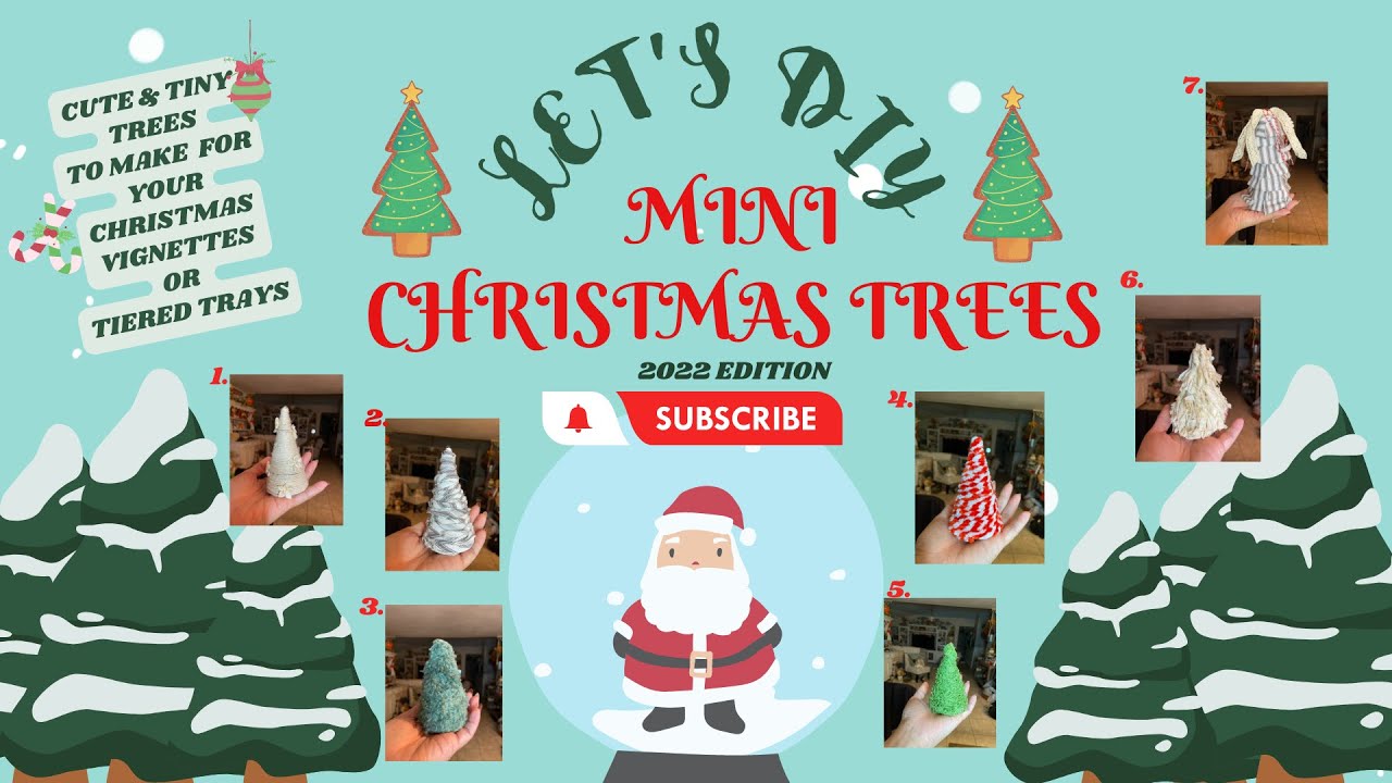 🎄🎄WOW! QUICK DIYS!! TINY CHRISTMAS TREES TO MAKE FOR 2022| CRAFT ALONG WITH ME| EASY & AFFORDABLE