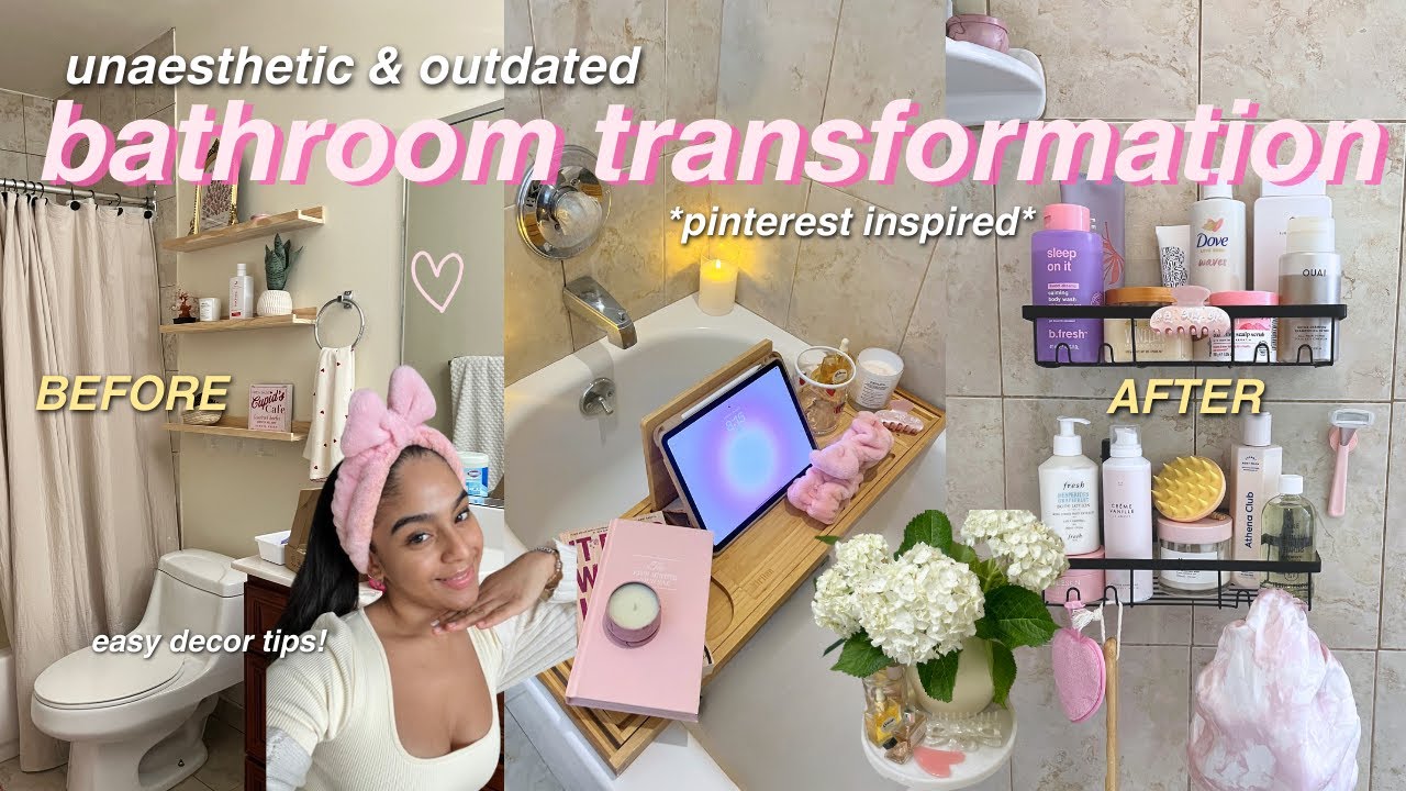 AESTHETIC bathroom makeover | 