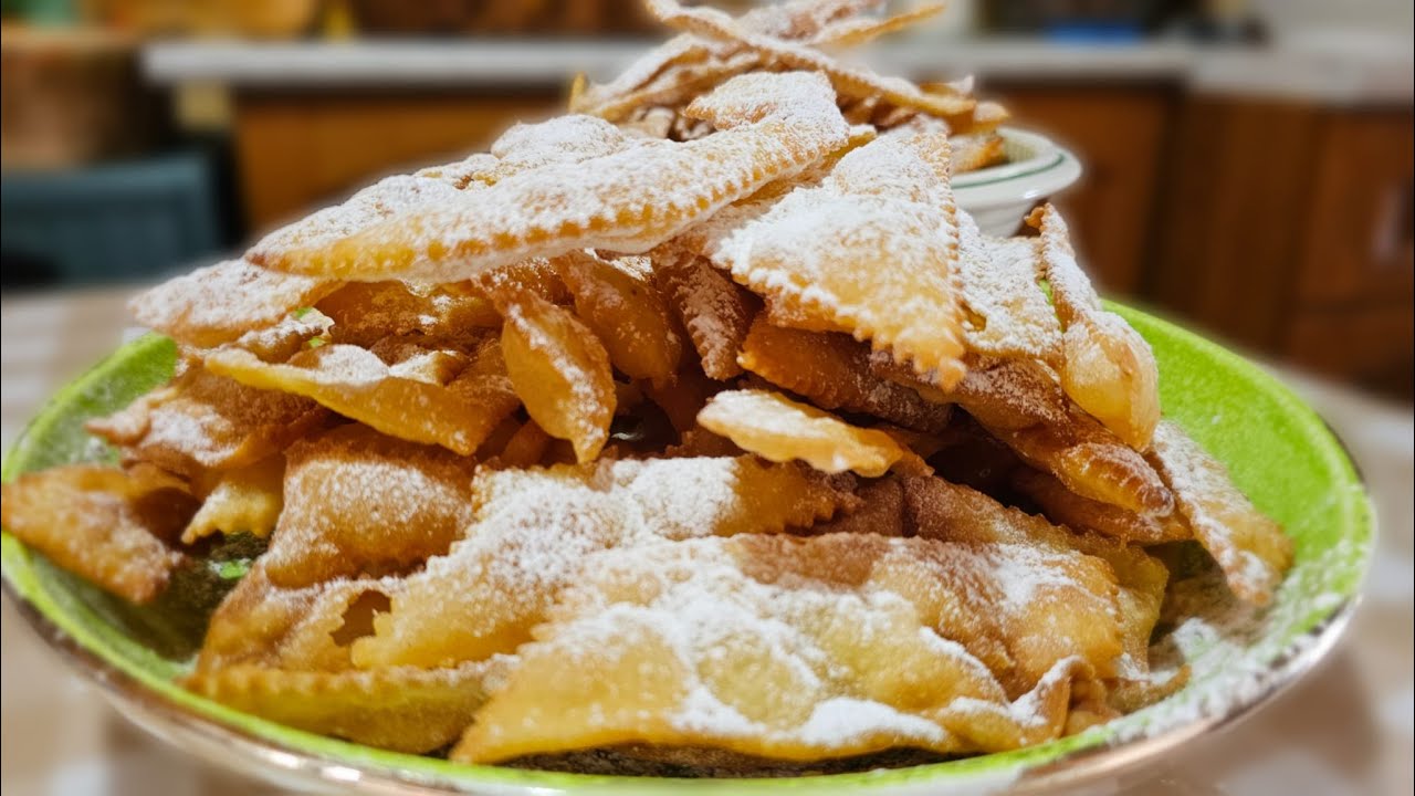 Frappe senza uova e senza lievito; leggere croccanti e friabili 😍👍