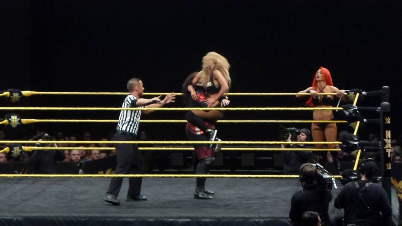 Eva Marie and Nia Jax vs Carmella and Bayley at NXT LIVE
