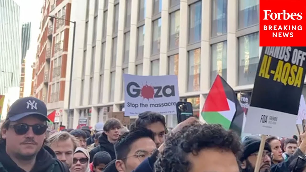 Pro-Palestinian Protesters March In London, U.K.