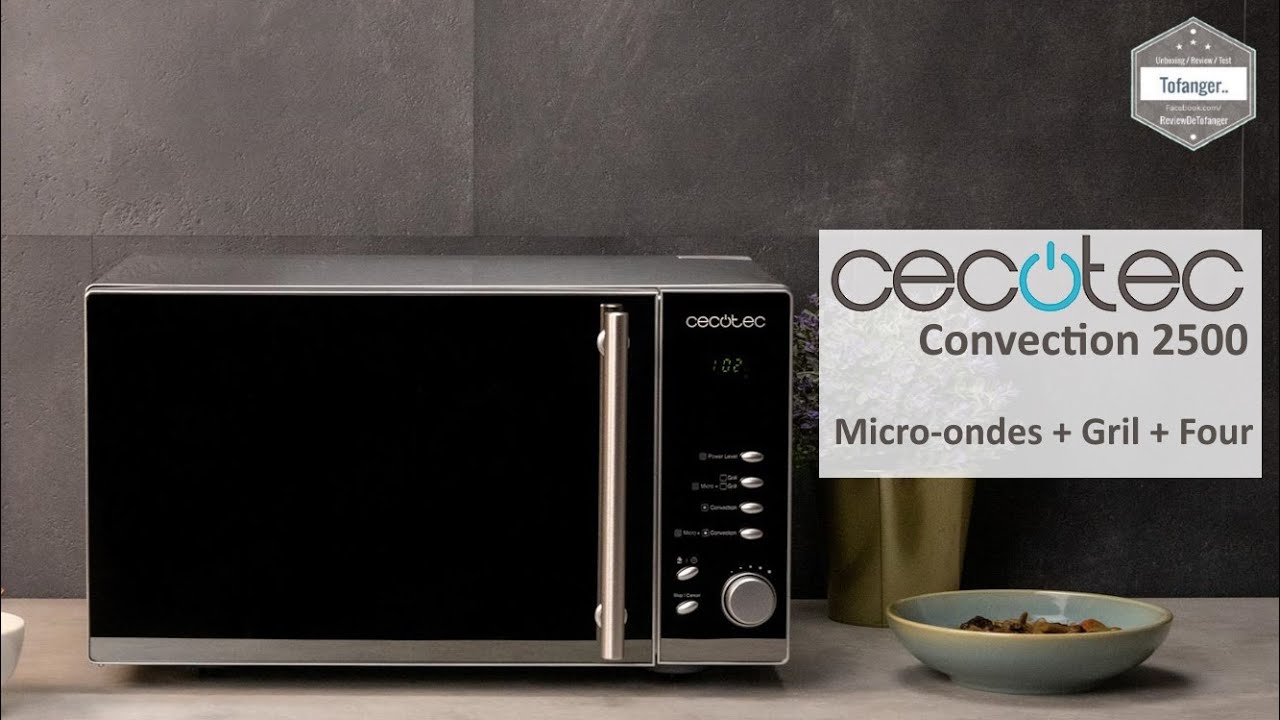 Cecotec Convection 2500 — Микроволновая печь 900 Вт с грилем 1950 Вт и духовкой — 25 л — Распаковка