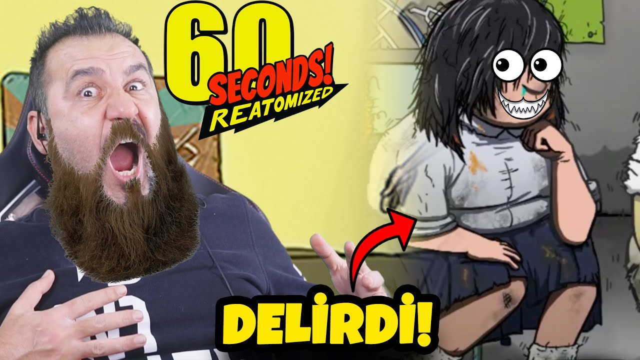 DELİLİK BULAŞICI MI ACABA? | *adam iskelet oldu* | 60 SECONDS REATOMIZED OYNUYORUZ