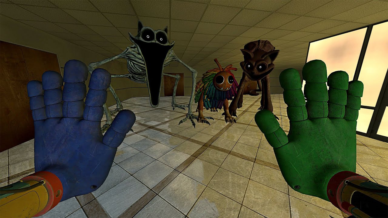 Surviving nightmare catnap, yanaby and catnap Poppy Playtime | Garry's Mod