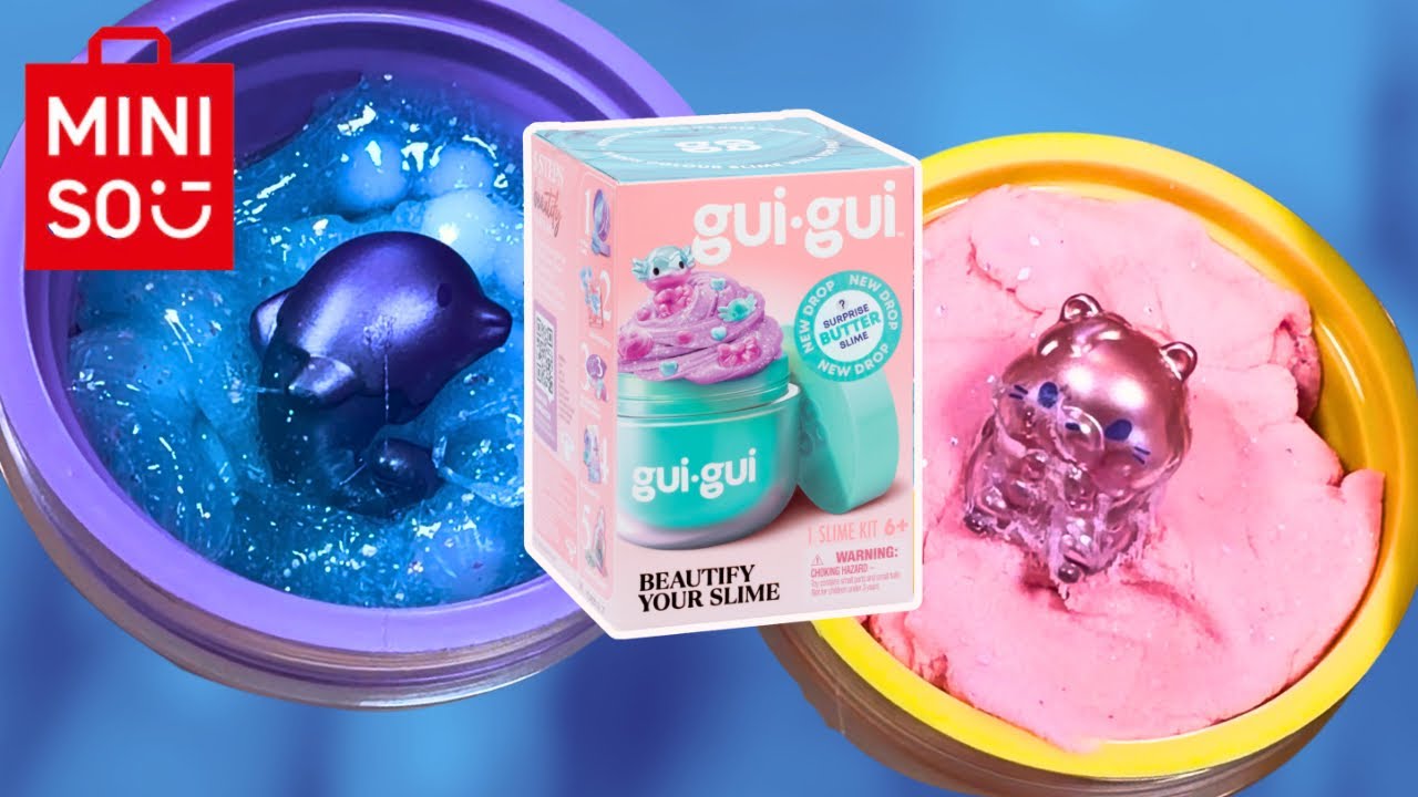 MINISO GUI GUI SLIME 🐬🐹 ASMR UNBOXING to sleep 💤 NIGHT GIRL 🛌