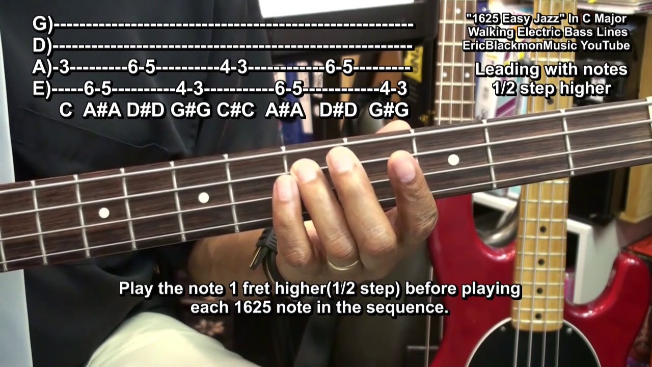 How To Play Easy 1625 Jazz On Bass Guitar