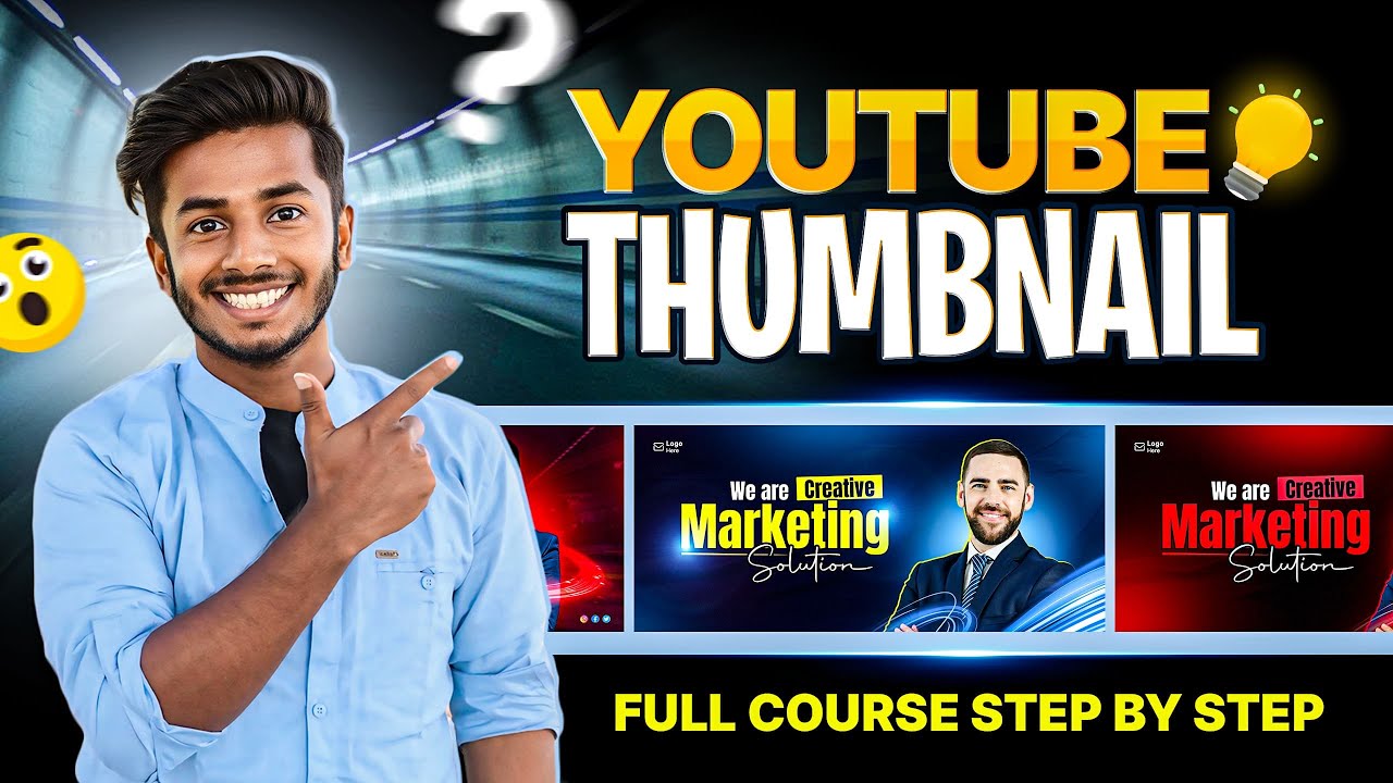 How To Make Professional Youtube Thumbnails For YouTube : Full Course In  Bangla Step by Step