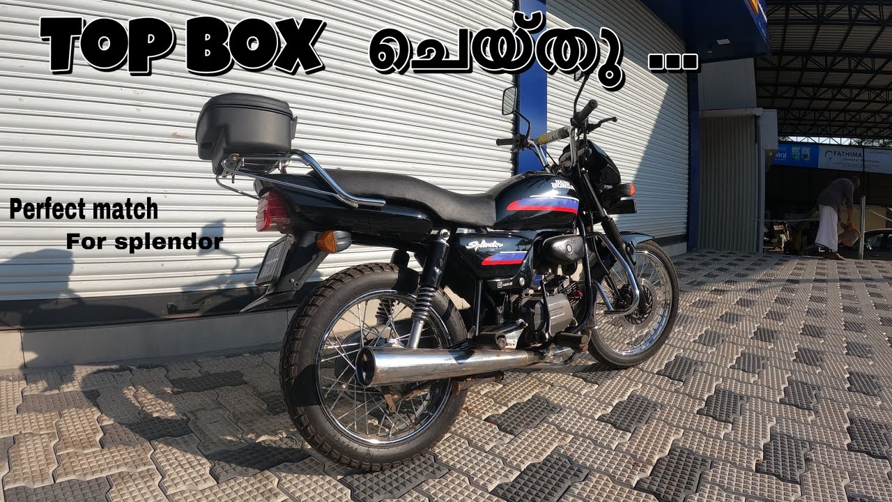 Top box installing in splendor Malayalam🤟🏻||splendorന് perfect mathchഉള്ള ഒരു top box ചെയ്‌തു😍🥰|