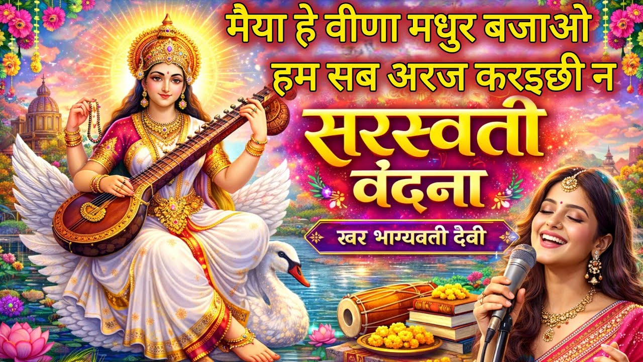 मैया हे वीणा मधुर बजाना हम सब अरज करइछी न‌ Saraswati Vandana| Saraswati Mata k Song | #bhajan #song 