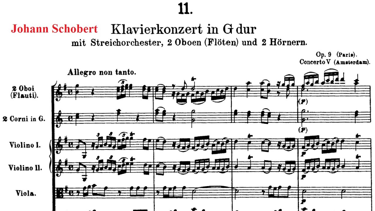 Johann Schobert (ca.1720-1767): Harpsichord Concerto in G major, Op 19 {Score video}