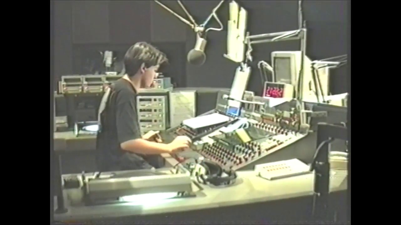 Inside the Capital FM studio, April 1992