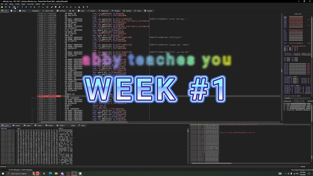 Week #1 The BASICS of Dynamic Reverse Engineering (Cracking)