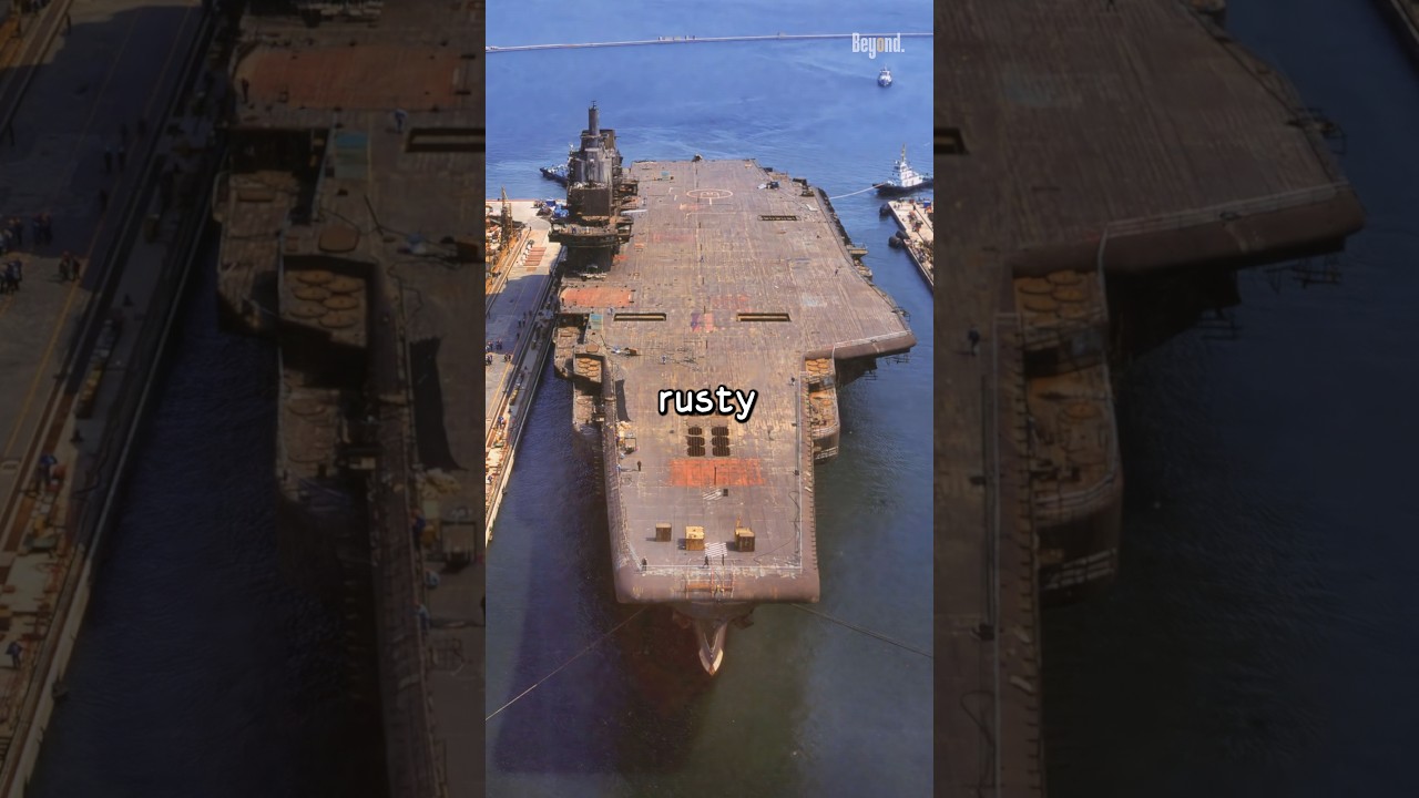 What a genius way to turn a piece of floating rusty scrap metal into China's first aircraft carrier