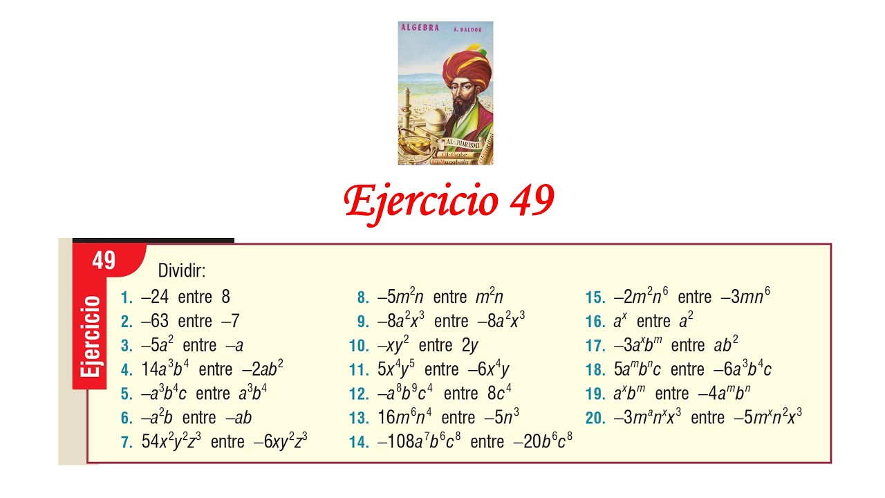 Algebra de Baldor: Ejercicio 49 - Completo