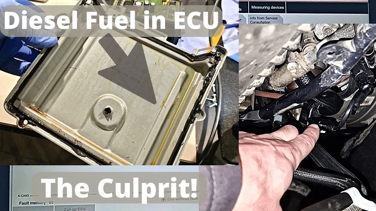 BMW DDE Engine Control Unit Flooded With diesel Fuel !