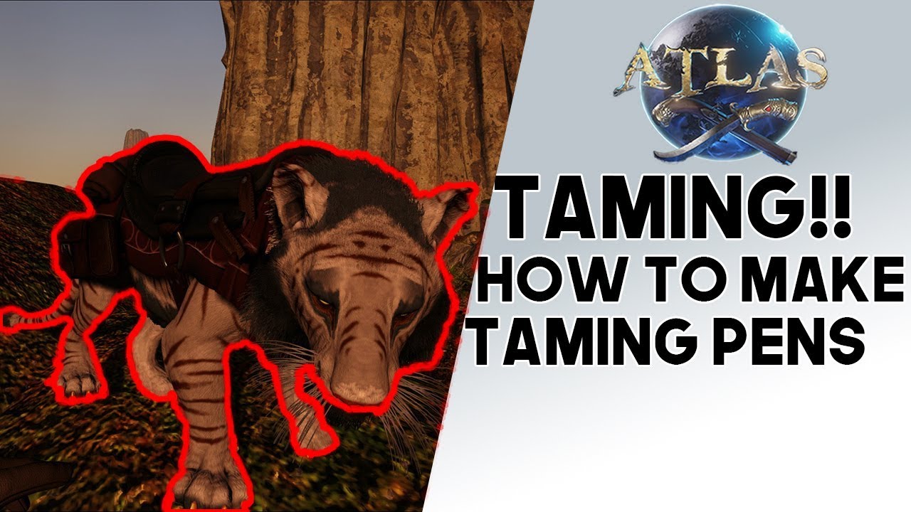 Atlas: TAMING GUIDE!!! How To Build Taming Pens To Easily Tame ANY Animal You Want!!