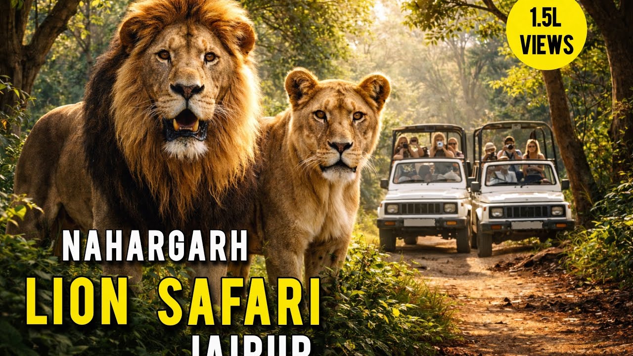 FIRST LION SAFARI IN RAJASTHAN|नाहरगढ़ Lion सफारी जयपुर|NAHARGARH LION SAFARI JAIPUR|FULL TOUR