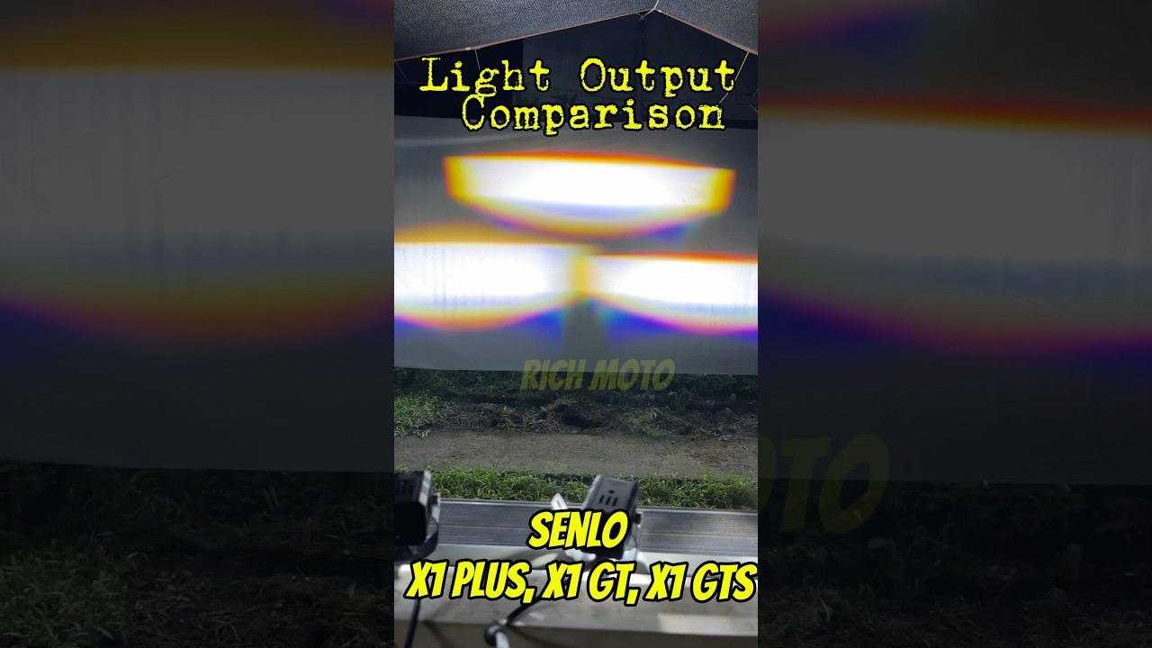 Light Output Comparison Senlo X1 plus, x1 GT, x1 GTS #minidrivinglight #mdl
