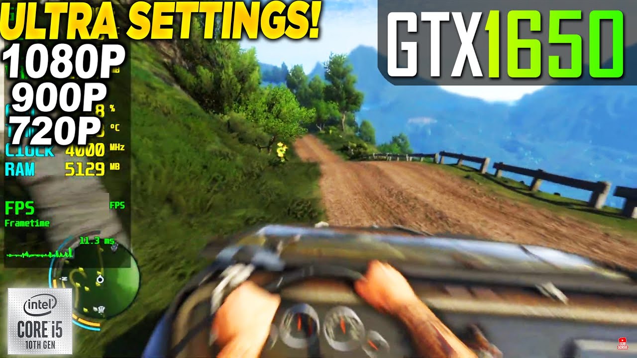 Far Cry 3 GTX 1650 - 1080p 900p 720p Ultra,