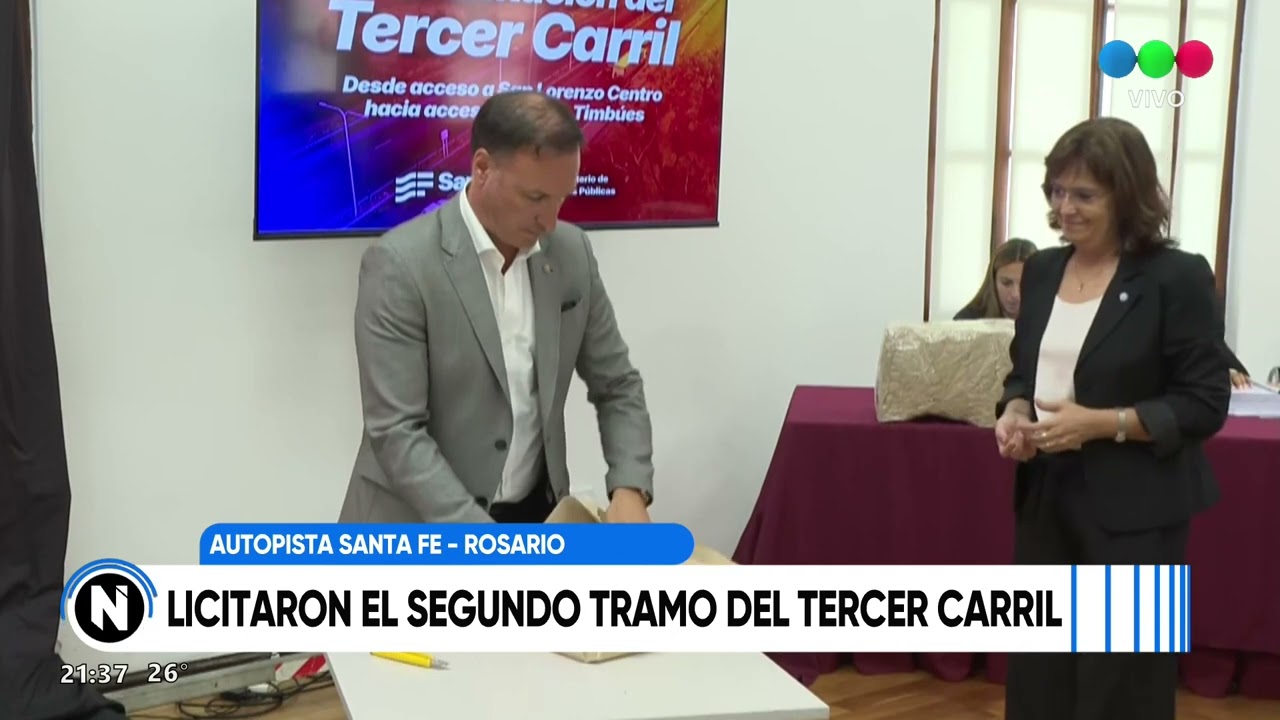 Licitaron el segundo tramo del tercer carril de la autopista Rosario–Santa Fe