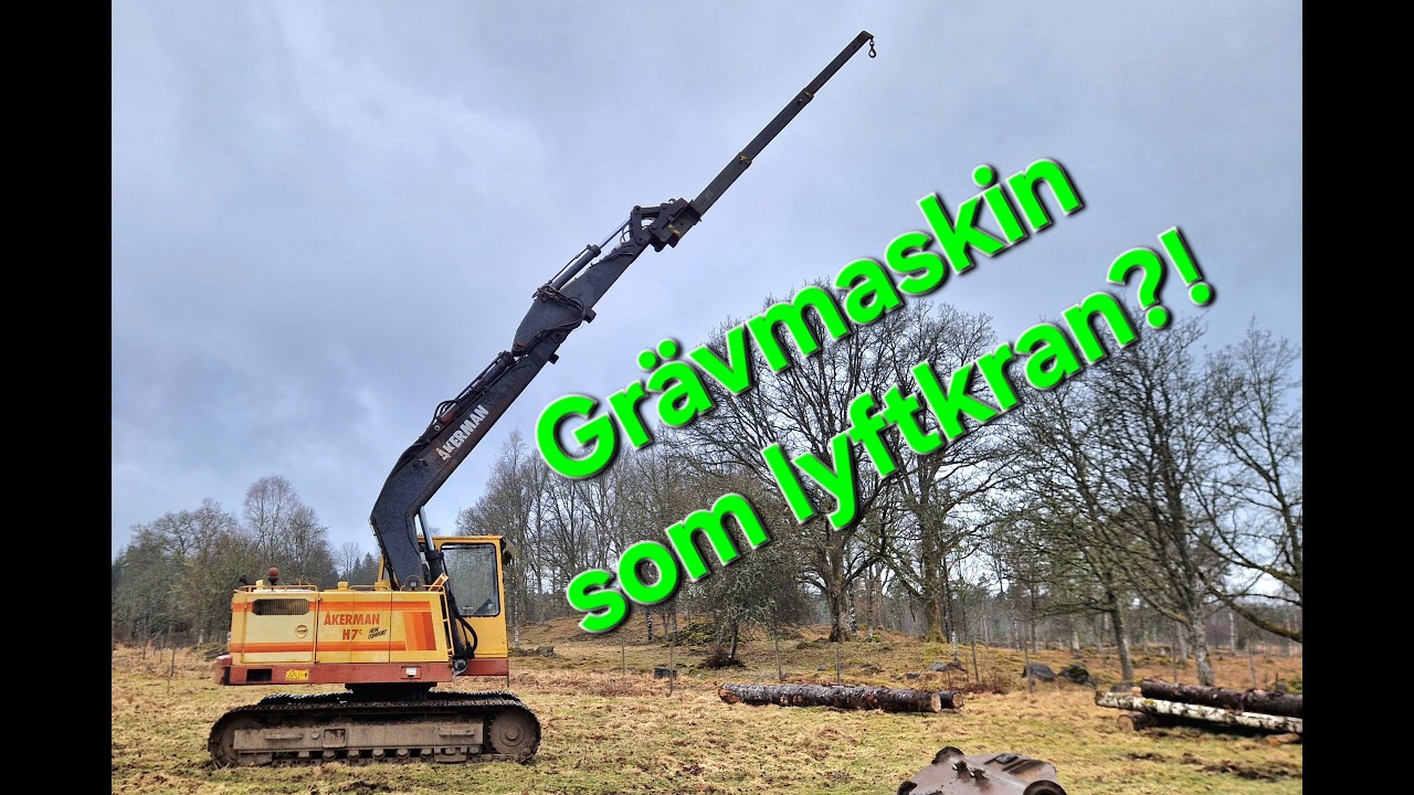 Gr&auml;vmaskin som lyftkran?! &Aring;kerman H7C f&aring;r b&auml;ttre r&auml;ckvidd!