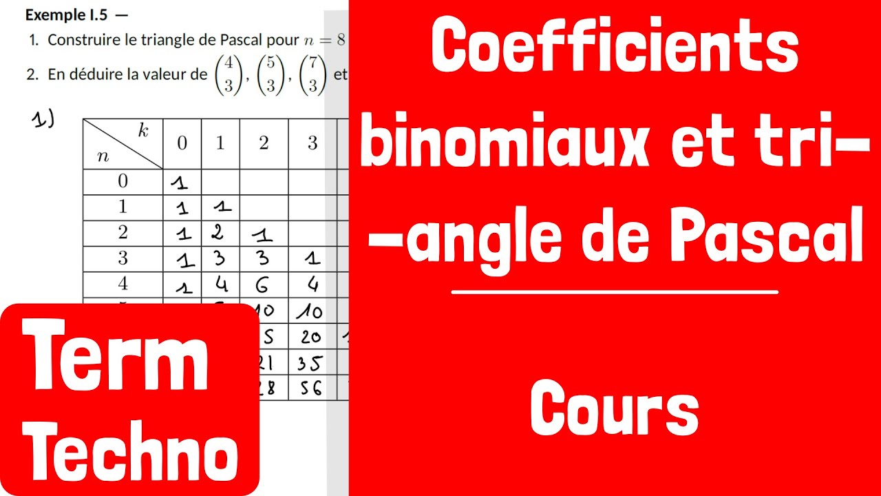 Cours : Coefficients binomiaux et triangle de Pascal