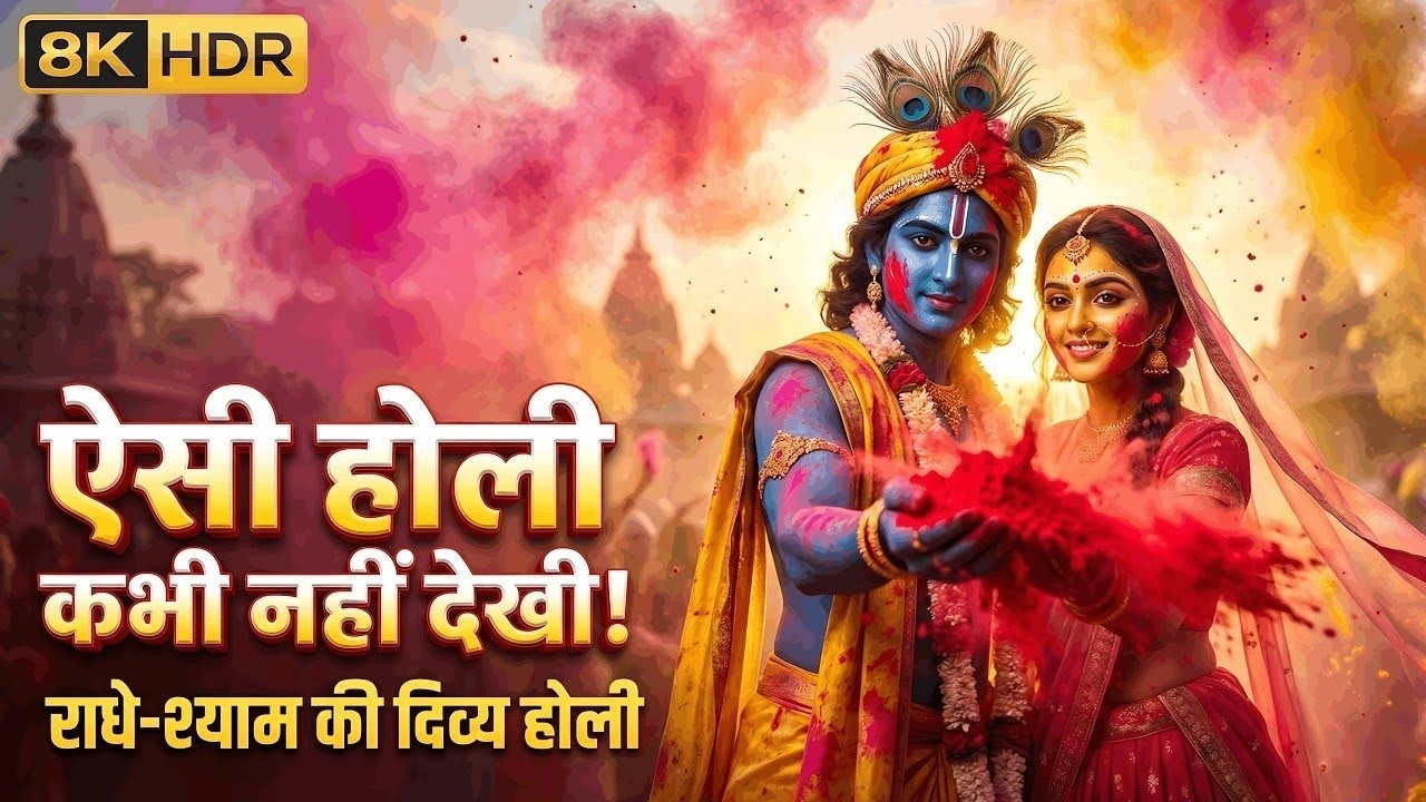 Divine Barsana Holi Bhajan Shyam Rang Dance Explosion in 8K