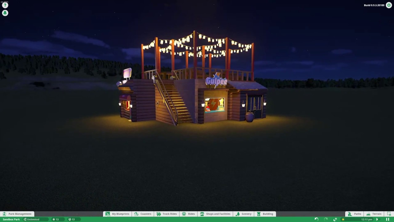 Planet Coaster -Japanese restaurant blueprint