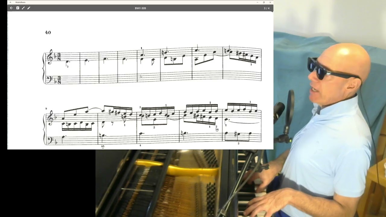 Reading Bach BWV 899, 900 Fourth Time Through