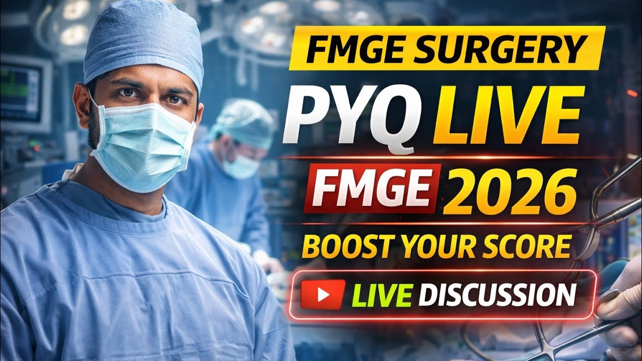 FMGE Surgery PYQ Solving LIVE 🔴 | NEET PG Previous Year Questions Discussion | FMGE 2026 Preparation