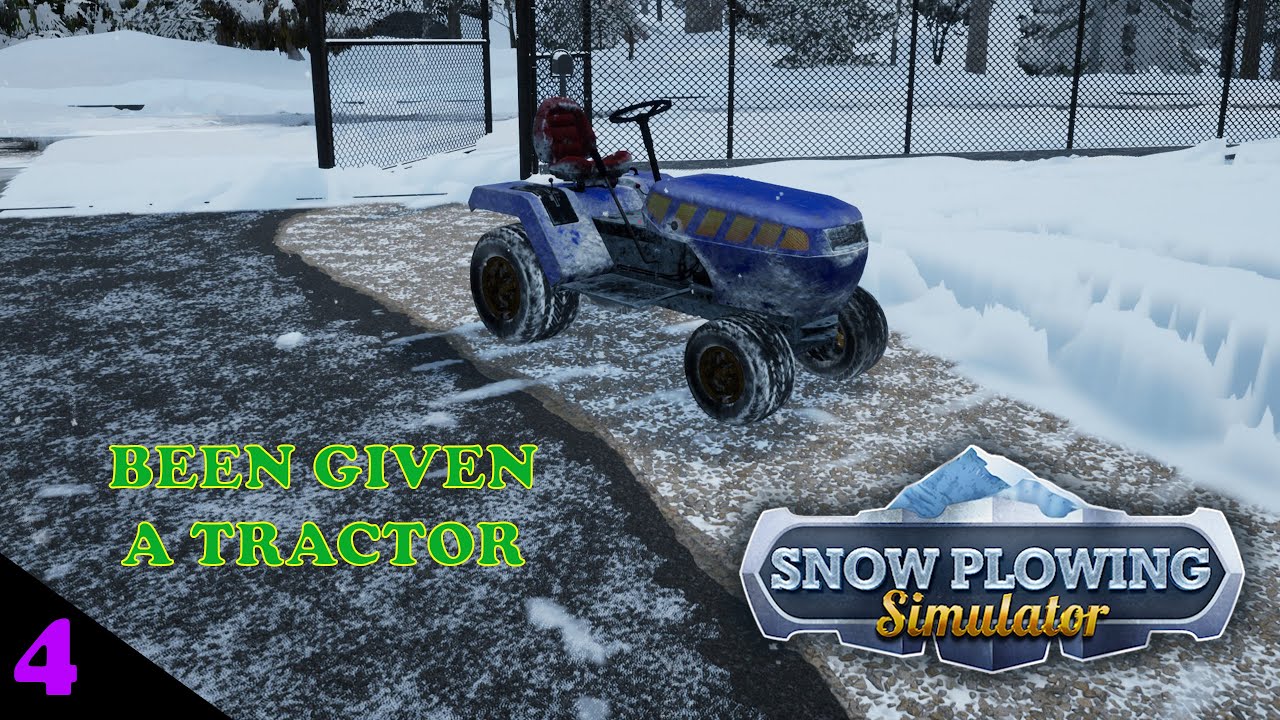 Snow Plowing Simulator Ep 4     Tractor and we found 2 artifacts