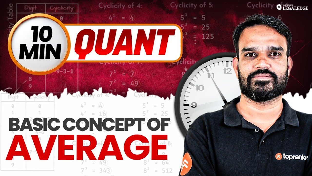 CLAT 2027 | Quantitative Techniques | Average | 10 mins Quant | LegaLEdge