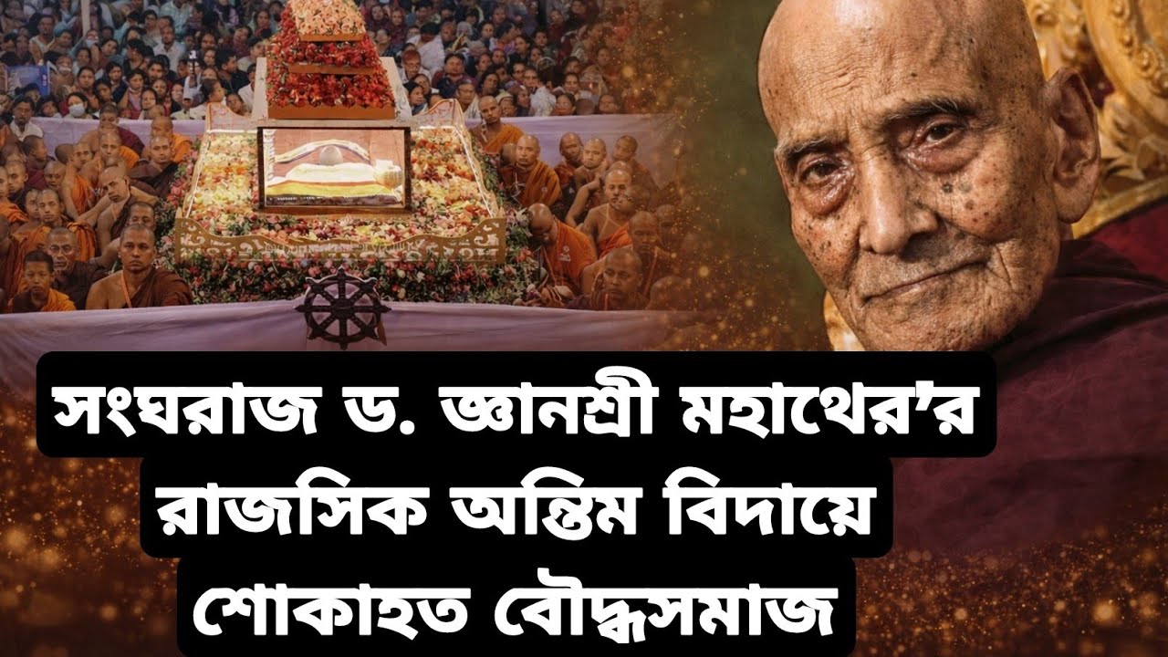 ভদন্ত ড.জ্ঞানশ্রী মহাস্থবির'র জাতীয় অন্ত্যেষ্টিক্রিয়া অনুষ্ঠানের দাহক্রিয়া। 