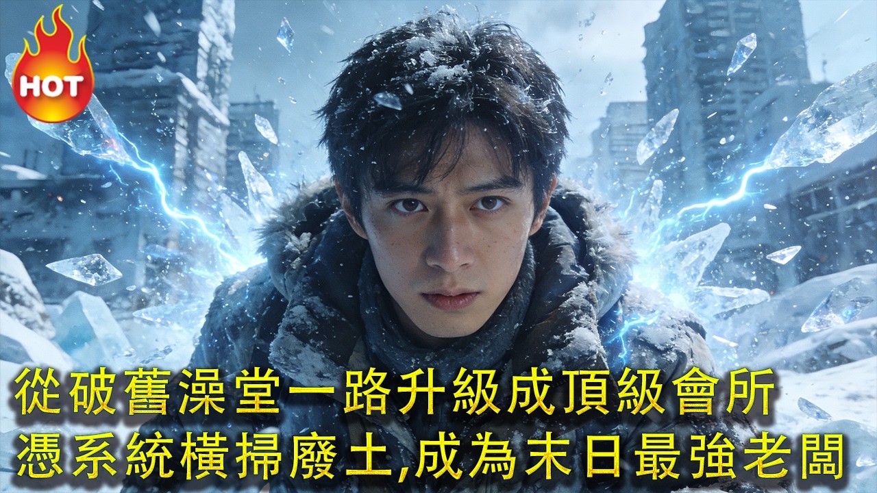 🔥【一口氣看完】冰封末日降臨，陳辰穿越覺醒「末世澡堂系統」，經營「歡迎光淋」澡堂，完成任務升級設施，立志打造末日第一洗浴中心。#龍貓聽書 #短劇 #漫劇